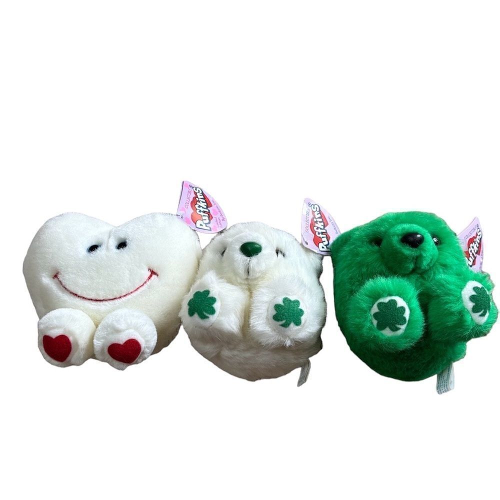 NWT Vtg 1994 Set of 3 Juliet the Heart 4 Patty  Patrick Puffkins Suffed Animal